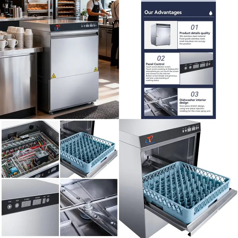 Glass Washer Machine Bar Commercial - 상업용 언더카운터 식기세척기 유리병 세척기 호텔